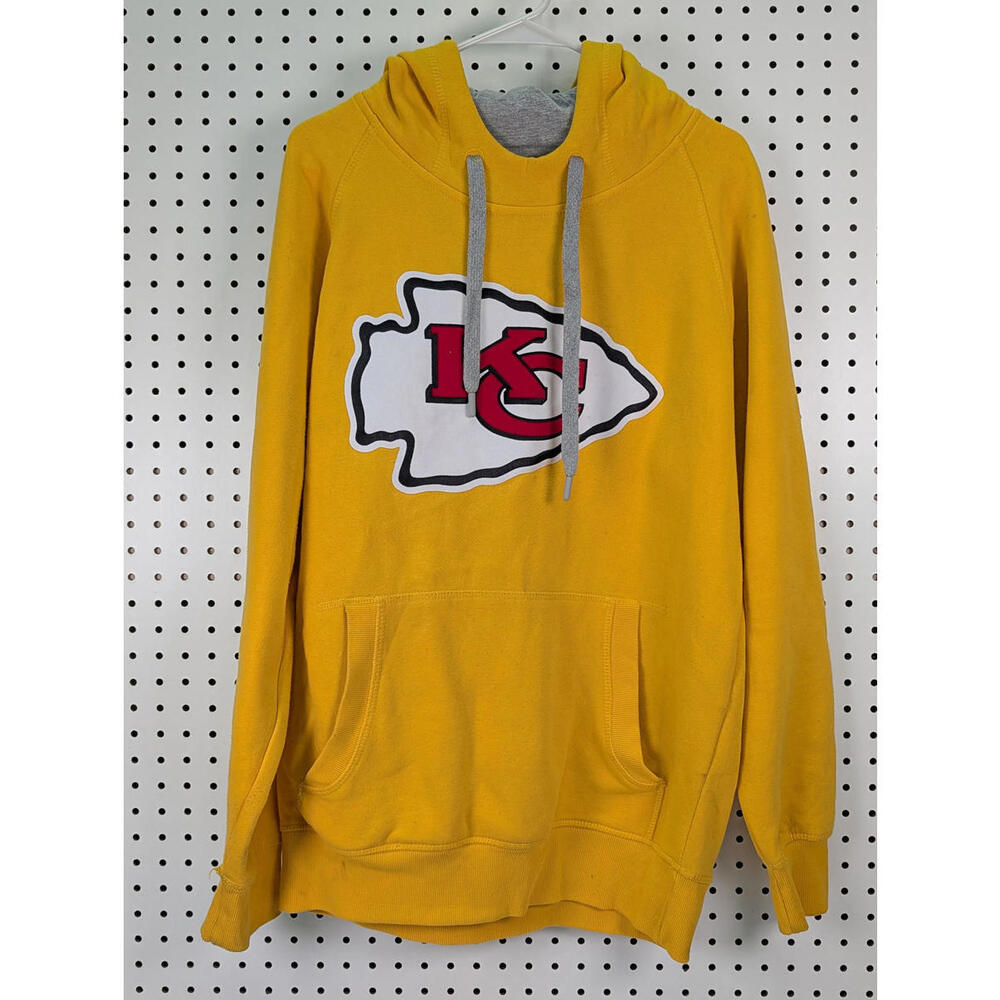 Kansas City Chiefs Hoodie Medium Antigua Yellow NFL Football‎ Pullover
